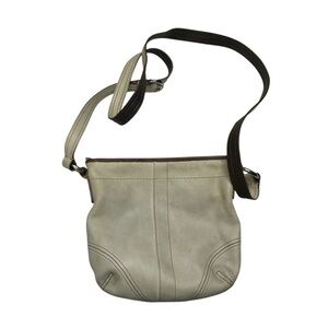 Coach Cream and Brown Crossbody Bag
